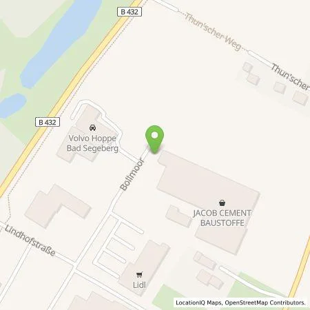 Standortübersicht der Tankstelle Jacob Sönnichsen AG in 23795 Bad Segeberg