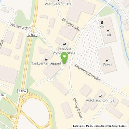 Standortübersicht der Tankstelle Autohaus Frascoia GmbH & Co.KG in 77876 Kappelrodeck