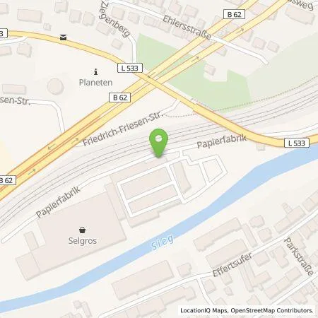 Standortübersicht der Tankstelle amperio GmbH in 57072 Siegen