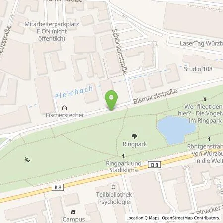 Standortübersicht der Tankstelle Stadtwerke Würzburg AG in 97080 Würzburg