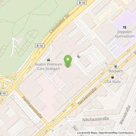 Standortübersicht der Tankstelle EF S Automobile GmbH in 70190 Stuttgart