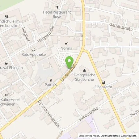 Standortübersicht der Tankstelle TGS UG - Parkhaus Sternplatz Ehingen in 89584 Ehingen