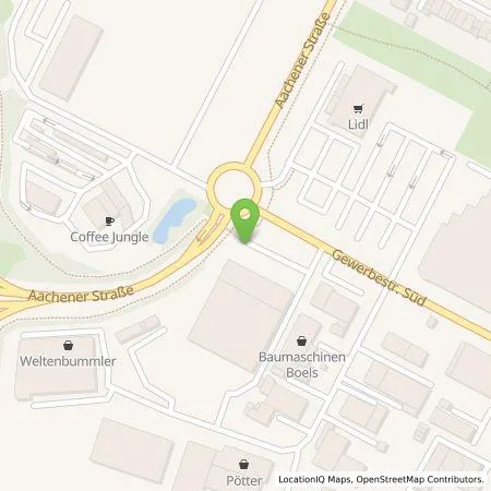 Standortübersicht der Tankstelle NEW Niederrhein Energie und Wasser GmbH in 41812 Erkelenz