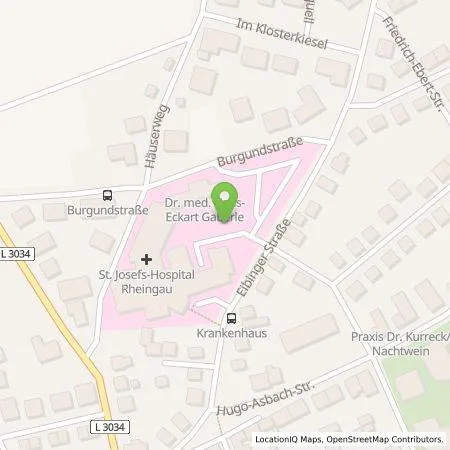 Standortübersicht der Tankstelle St. Josefs Hospital Rheingau in 65385 Rüdesheim am Rhein