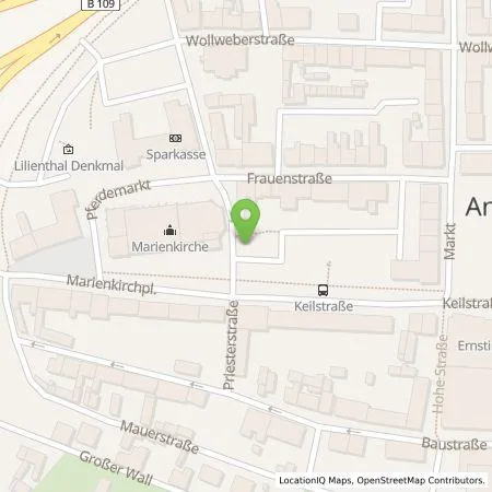 Standortübersicht der Tankstelle Inselwerke eG in 17389 Anklam