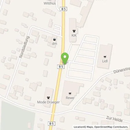 Standortübersicht der Tankstelle Allego GmbH in 25923 Süderlügum