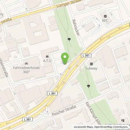 Standortübersicht der Tankstelle Allego GmbH in 41065 Mönchengladbach