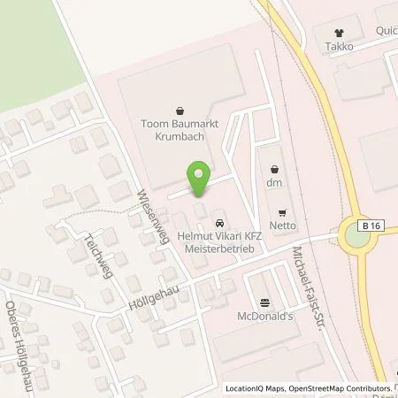 Standortübersicht der Tankstelle Allego GmbH in 86381 Krumbach (Schwaben)