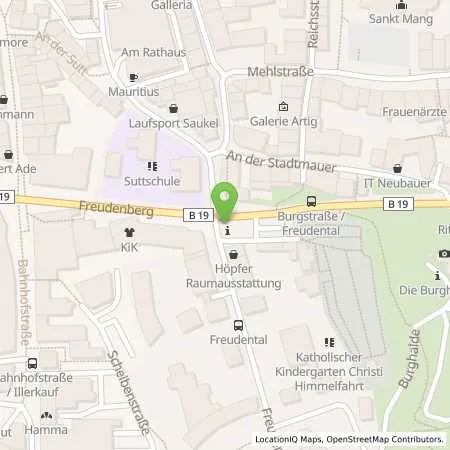 Standortübersicht der Tankstelle Allgäuer Überlandwerk GmbH in 87435 Kempten