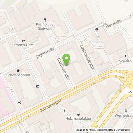 Standortübersicht der Tankstelle Parkraumgesellschaft Baden-Württemberg GmbH in 70174 Stuttgart