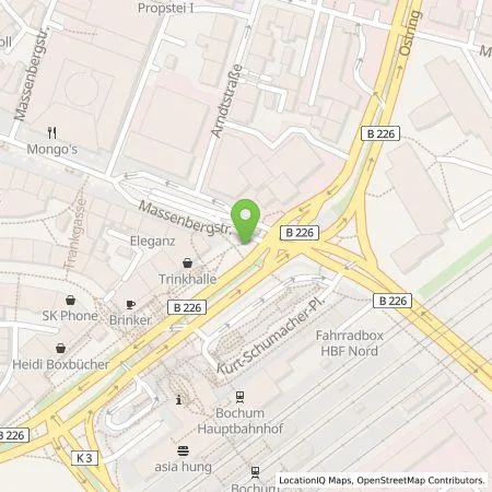 Standortübersicht der Tankstelle Stadtwerke Bochum GmbH in 44787 Bochum