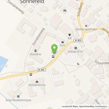 Standortübersicht der Tankstelle SÜC GmbH in 96242 Sonnefeld