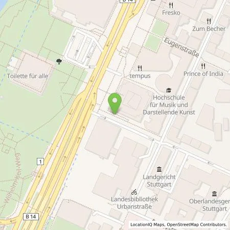 Standortübersicht der Tankstelle Parkraumgesellschaft Baden-Württemberg GmbH in 70173 Stuttgart