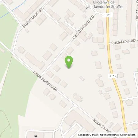 Standortübersicht der Tankstelle DRK Kreisverband Teltow-Fläming-Spreewald e.V. in 14943 Luckenwalde