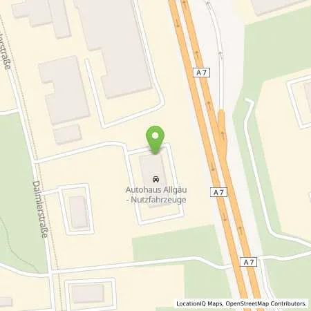 Standortübersicht der Tankstelle Autohaus Allgäu GmbH & Co. KG in 87437 Kempten