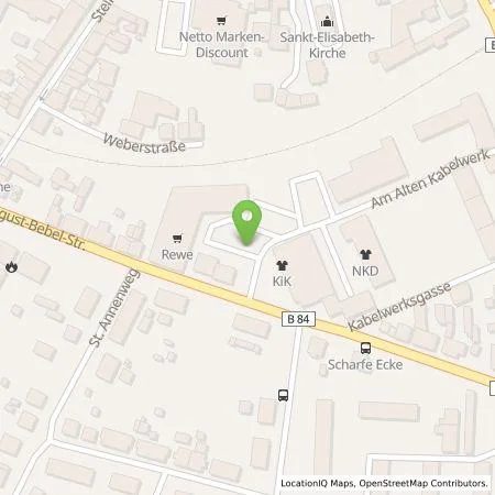 Standortübersicht der Tankstelle TEAG Mobil GmbH in 36404 Vacha