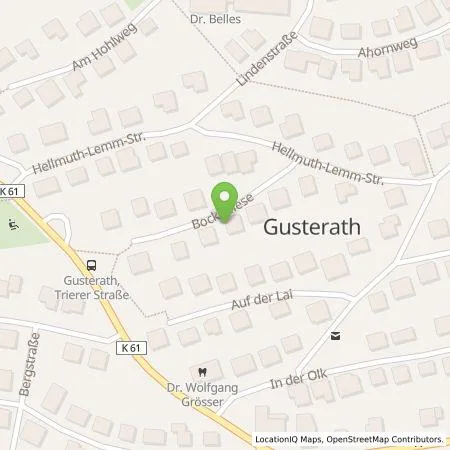 Standortübersicht der Tankstelle Westenergie Metering GmbH in 54317 Gusterath