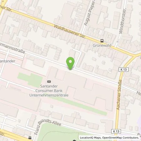 Standortübersicht der Tankstelle NEW Niederrhein Energie und Wasser GmbH in 41061 Mönchengladbach