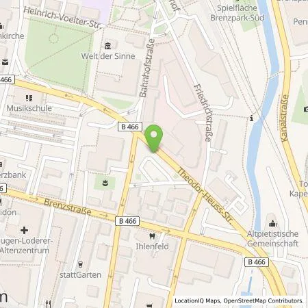 Standortübersicht der Tankstelle Stadtwerke Heidenheim AG in 89518 Heidenheim