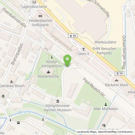 Standortübersicht der Tankstelle Stadtwerke Heidenheim AG in 89551 Königsbronn