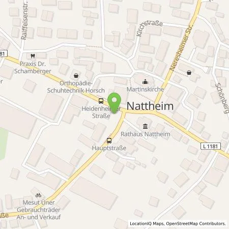Standortübersicht der Tankstelle Stadtwerke Heidenheim AG in 89564 Nattheim