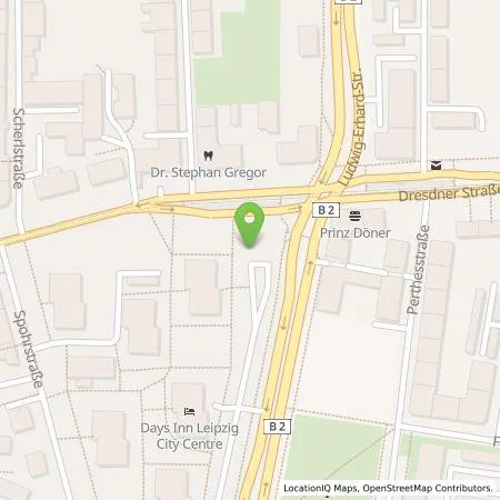 Standortübersicht der Tankstelle Stadtwerke Leipzig GmbH in 04103 Leipzig