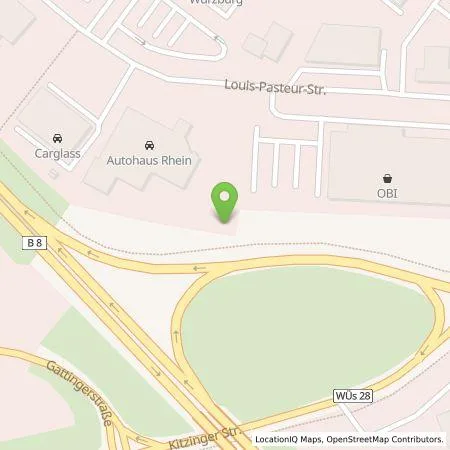 Standortübersicht der Tankstelle Autohaus Heermann und Rhein GmbH in 97076 Würzburg