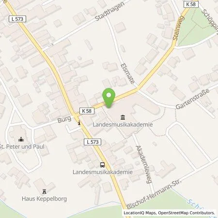 Standortübersicht der Tankstelle Landesmusikakademie NRW Burg Nienborg in Heek/Kreis Borken in 48619 Heek