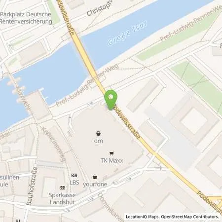 Standortübersicht der Tankstelle Stadtwerke Landshut Kommunaler Eigenbetrieb der Stadt Landshut in 84028 Landshut