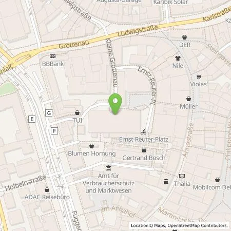 Standortübersicht der Tankstelle LEW Natur GmbH in 86150 Augsburg