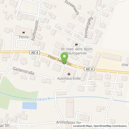 Standortübersicht der Tankstelle LEW Natur GmbH in 86447 Aindling