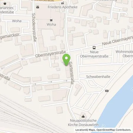 Standortübersicht der Tankstelle LEW Natur GmbH in 86609 Donauwörth