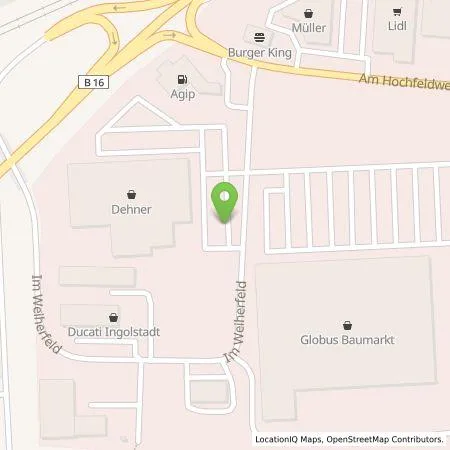 Standortübersicht der Tankstelle LEW Natur GmbH in 85051 Ingolstadt