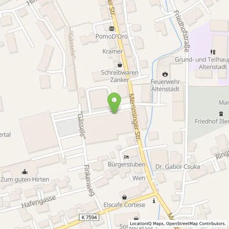 Standortübersicht der Tankstelle LEW Natur GmbH in 89281 Altenstadt