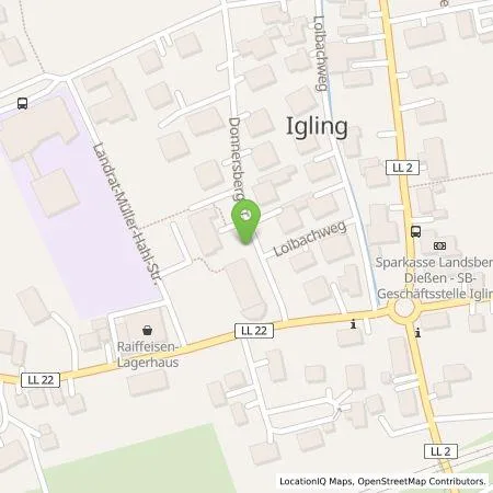 Standortübersicht der Tankstelle LEW Natur GmbH in 86859 Igling