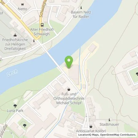 Standortübersicht der Tankstelle LEW Natur GmbH in 86899 Landsberg am Lech