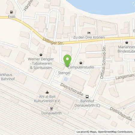 Standortübersicht der Tankstelle LEW Natur GmbH in 86199 Donauwörth