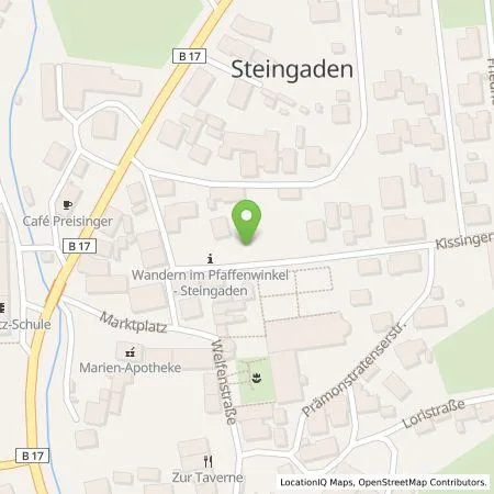 Standortübersicht der Tankstelle LEW Natur GmbH in 86989 Steingaden