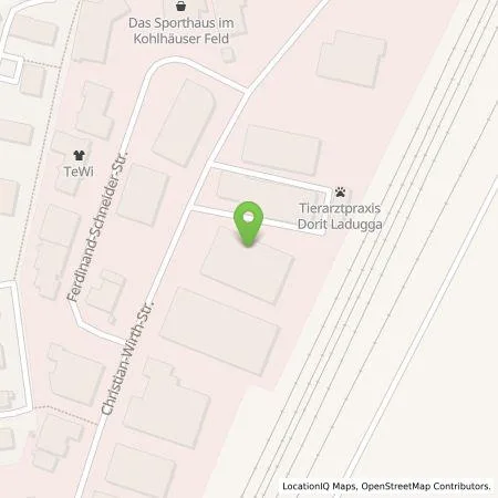 Standortübersicht der Tankstelle UNI ELEKTRO Fachgroßhandel GmbH & Co. KG in 36043 Fulda