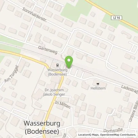 Standortübersicht der Tankstelle Stadtwerke Lindau GmbH & Co. KG in 88142 Wasserburg