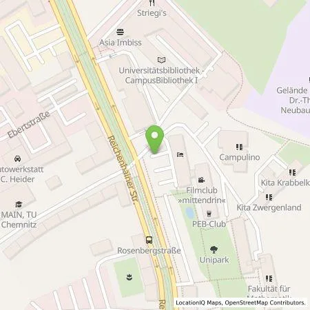 Standortübersicht der Tankstelle HEOS Object GmbH & Co. KG in 09126 Chemnitz