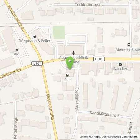 Standortübersicht der Tankstelle ORLEN Deutschland GmbH in 48429 Rheine