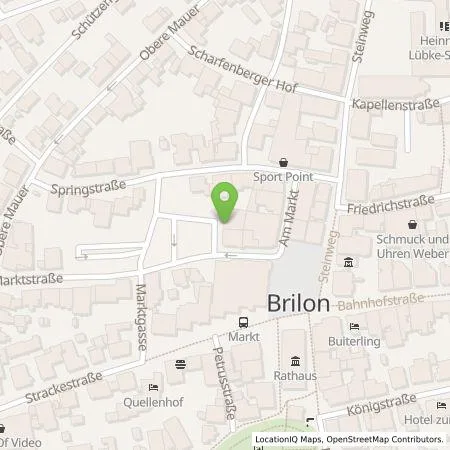 Standortübersicht der Tankstelle Stadtwerke Brilon Energie GmbH in 59929 Brilon