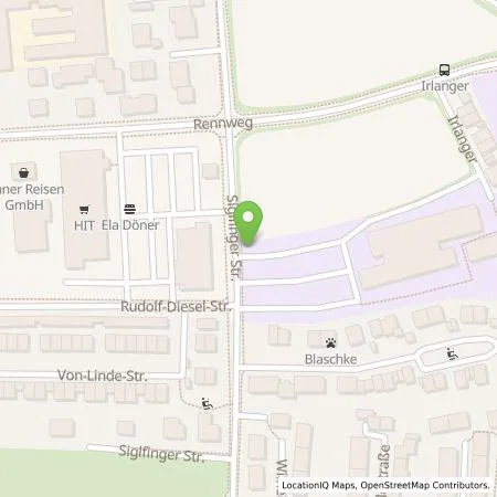 Standortübersicht der Tankstelle Überlandwerk Erding GmbH & Co KG in 85435 Erding