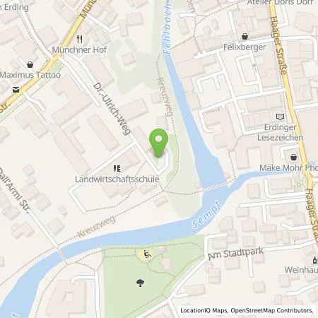 Standortübersicht der Tankstelle Überlandwerk Erding GmbH & Co KG in 85435 Erding
