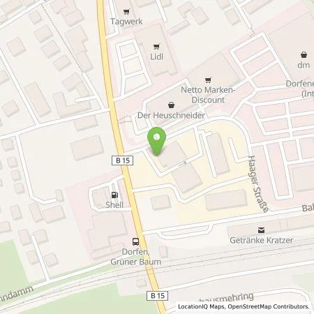 Standortübersicht der Tankstelle Überlandwerk Erding GmbH & Co KG in 84405 Dorfen