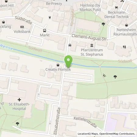 Standortübersicht der Tankstelle Servicewerke Westfalen GmbH & Co. KG in 59269 Beckum