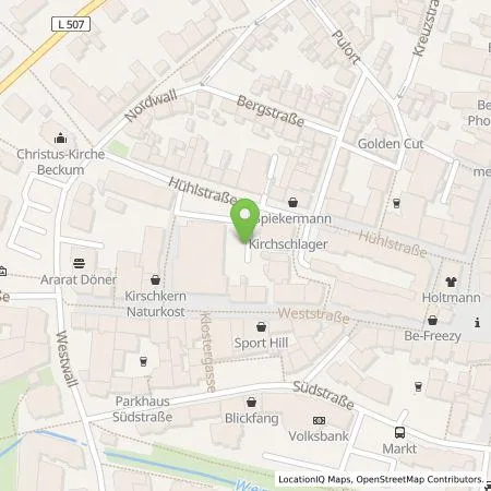 Standortübersicht der Tankstelle Servicewerke Westfalen GmbH & Co. KG in 59269 Beckum