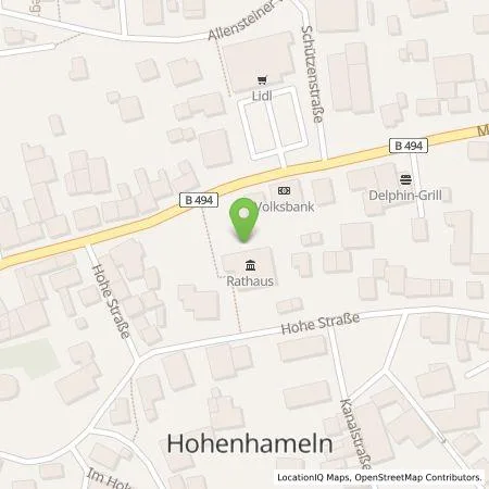 Standortübersicht der Tankstelle Stadtwerke Peine GmbH in 31249 Hohenhameln