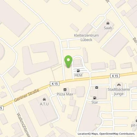 Standortübersicht der Tankstelle Stadtwerke Lübeck Energie GmbH in 23560 Lübeck